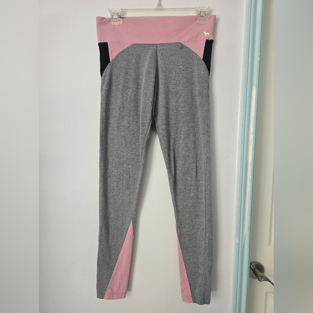 PINK Victoria's Secret Kids Leggings in Pink and Gray Size S